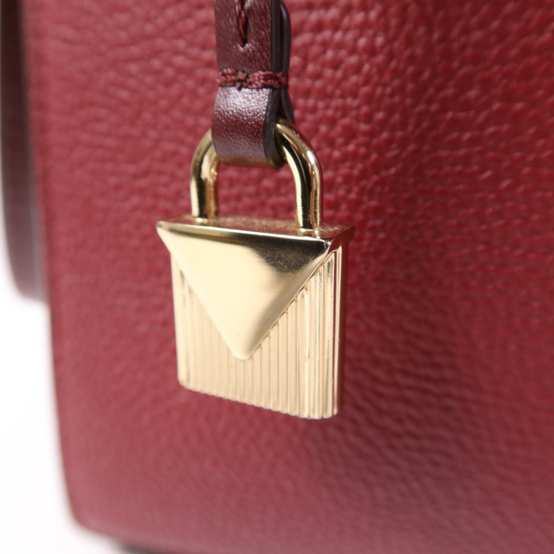 Michael Kors 牛皮皮革Mercer Accordion金扣手挽肩背兩用袋-6