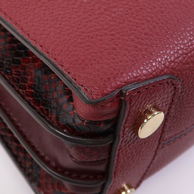 Michael Kors 牛皮皮革Mercer Accordion金扣手挽肩背兩用袋-11