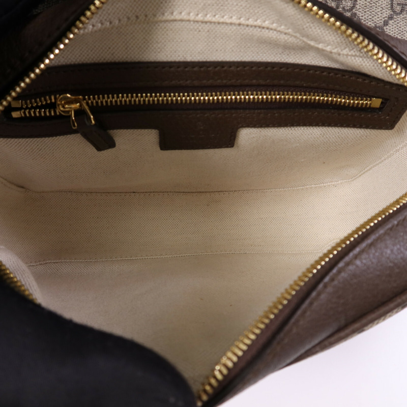 GUCCI 塗層帆布Ophidia GG金扣肩背袋-4