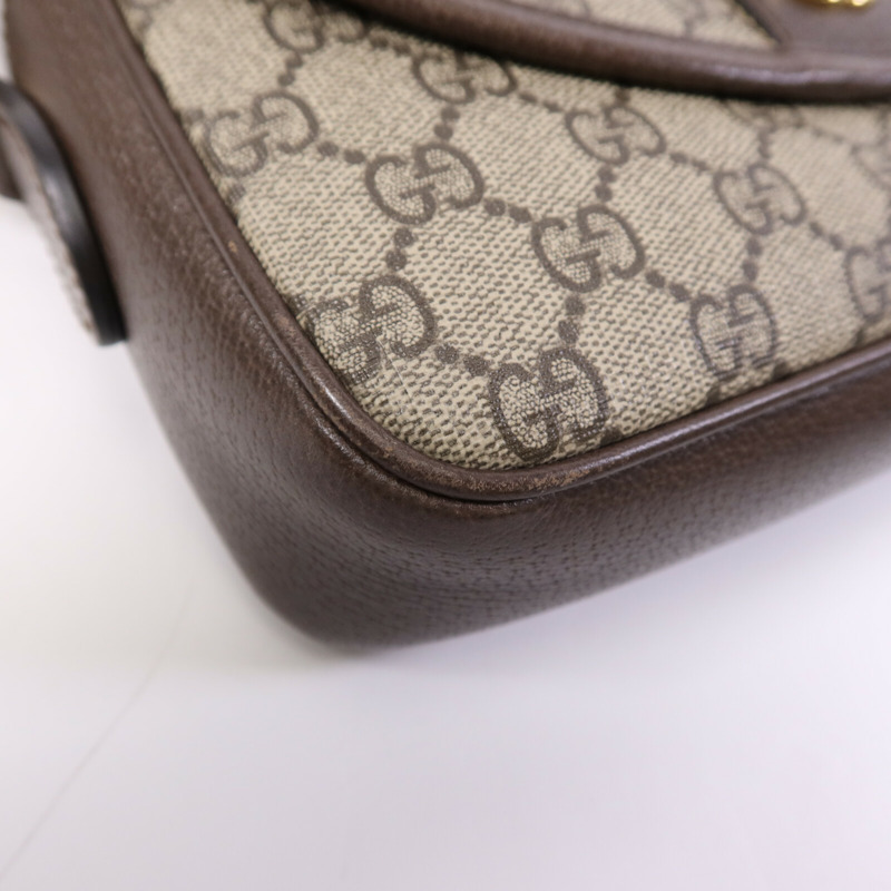 GUCCI 塗層帆布Ophidia GG金扣肩背袋-10