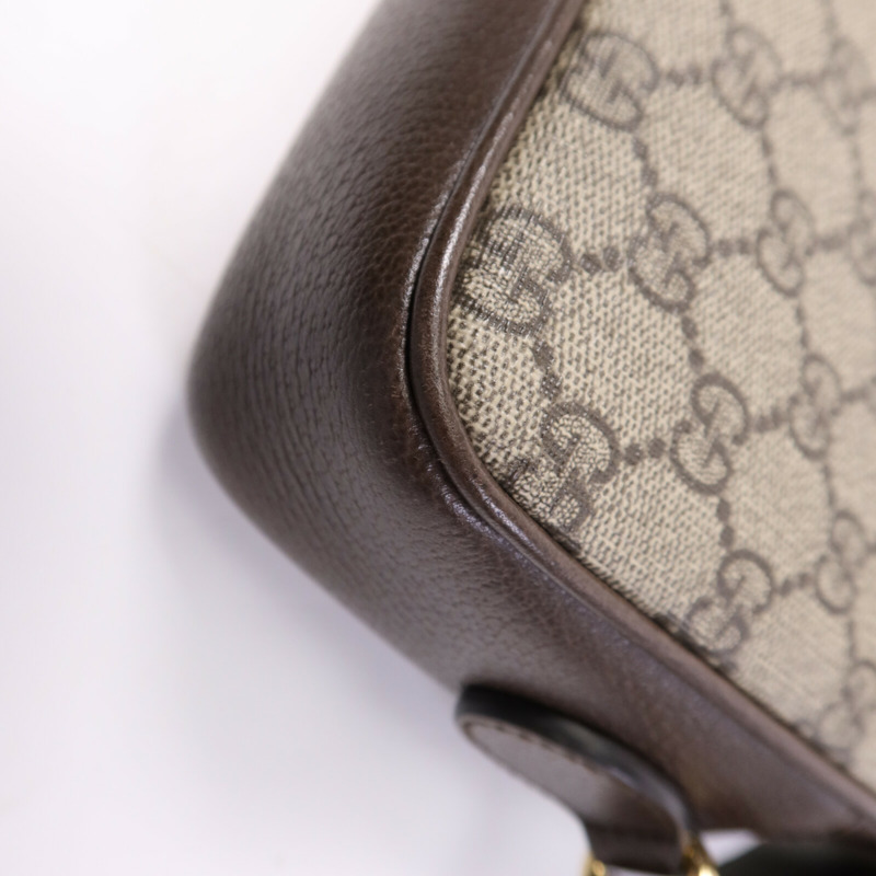 GUCCI 塗層帆布Ophidia GG金扣肩背袋-11