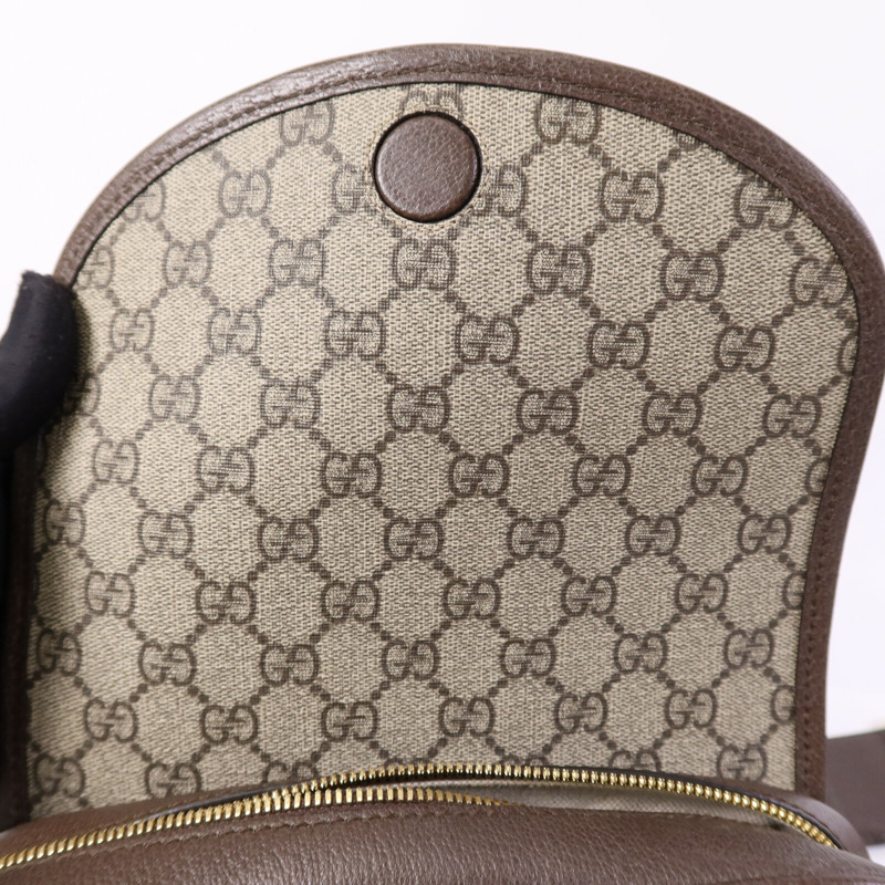 GUCCI 塗層帆布Ophidia GG金扣肩背袋-13