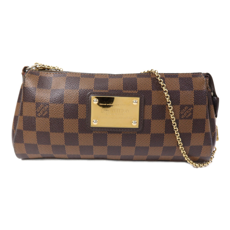 LOUIS VUITTON Damier Ebene金扣鏈帶肩背袋-0