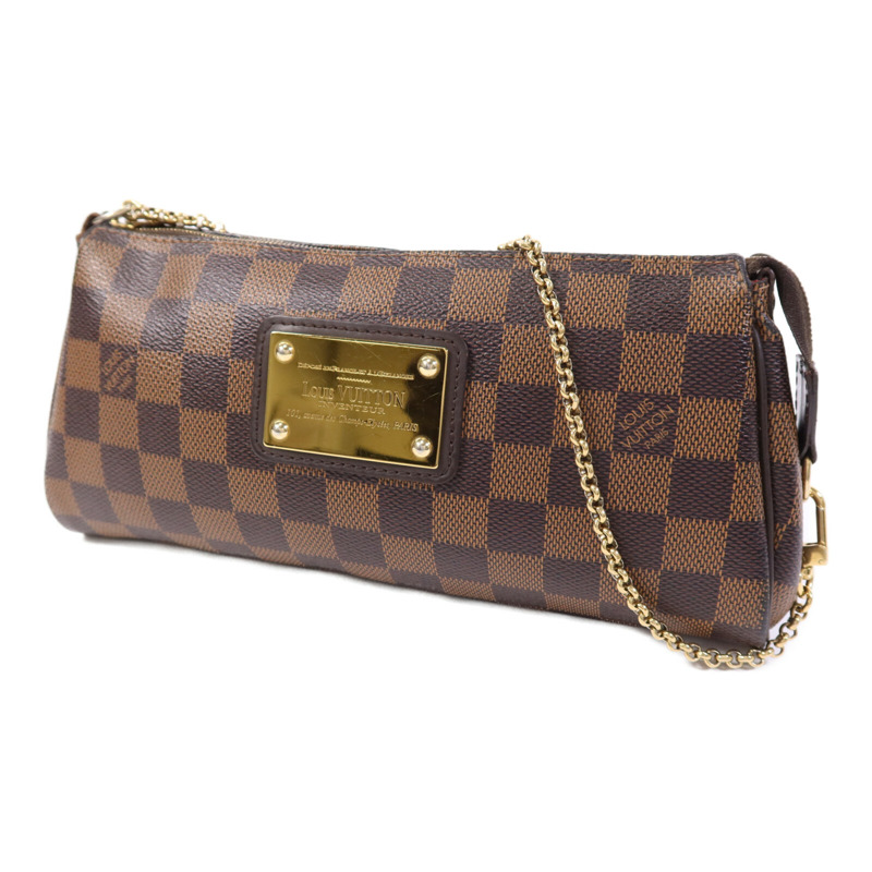 LOUIS VUITTON Damier Ebene金扣鏈帶肩背袋-1
