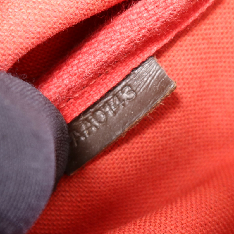 LOUIS VUITTON Damier Ebene金扣鏈帶肩背袋-6