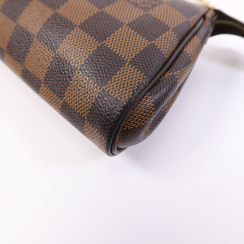 LOUIS VUITTON Damier Ebene金扣鏈帶肩背袋-9