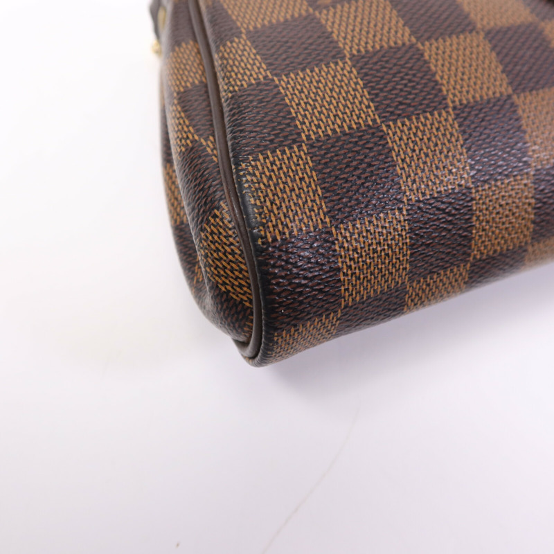 LOUIS VUITTON Damier Ebene金扣鏈帶肩背袋-10