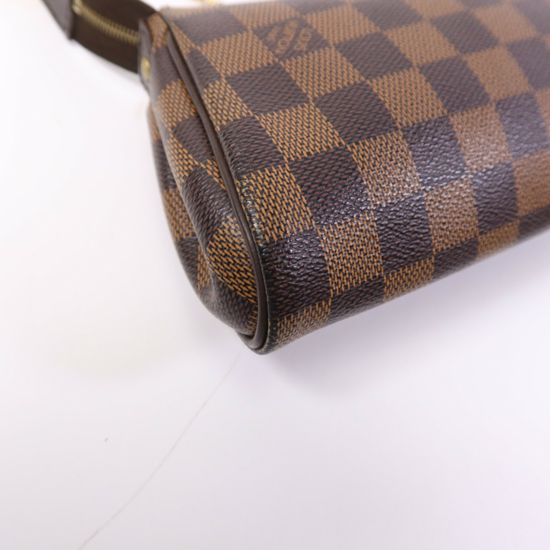 LOUIS VUITTON Damier Ebene金扣鏈帶肩背袋-12