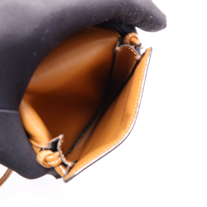 CELINE 塗層帆布Triomphe Phone Bag銀扣肩背手機袋-4