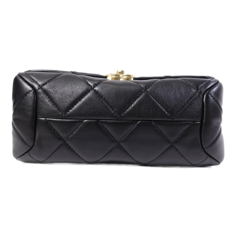 CHANEL 羊皮皮革Chain Shoulder Bag金扣鏈帶手挽肩背兩用袋-3