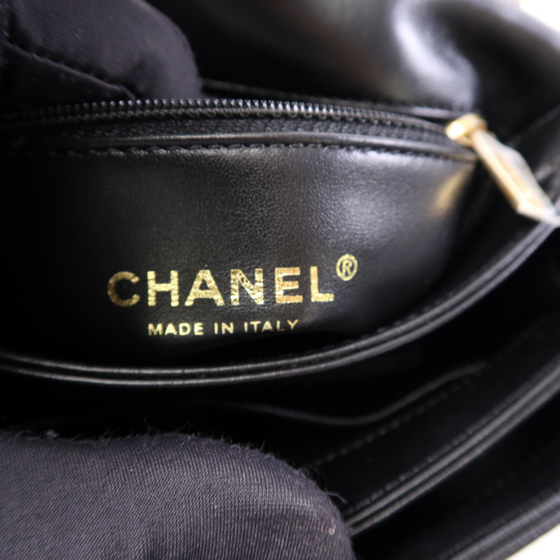CHANEL 羊皮皮革Chain Shoulder Bag金扣鏈帶手挽肩背兩用袋-5