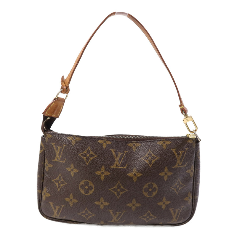 LOUIS VUITTON Monogram Pochette Accessoires金扣手挽袋-2