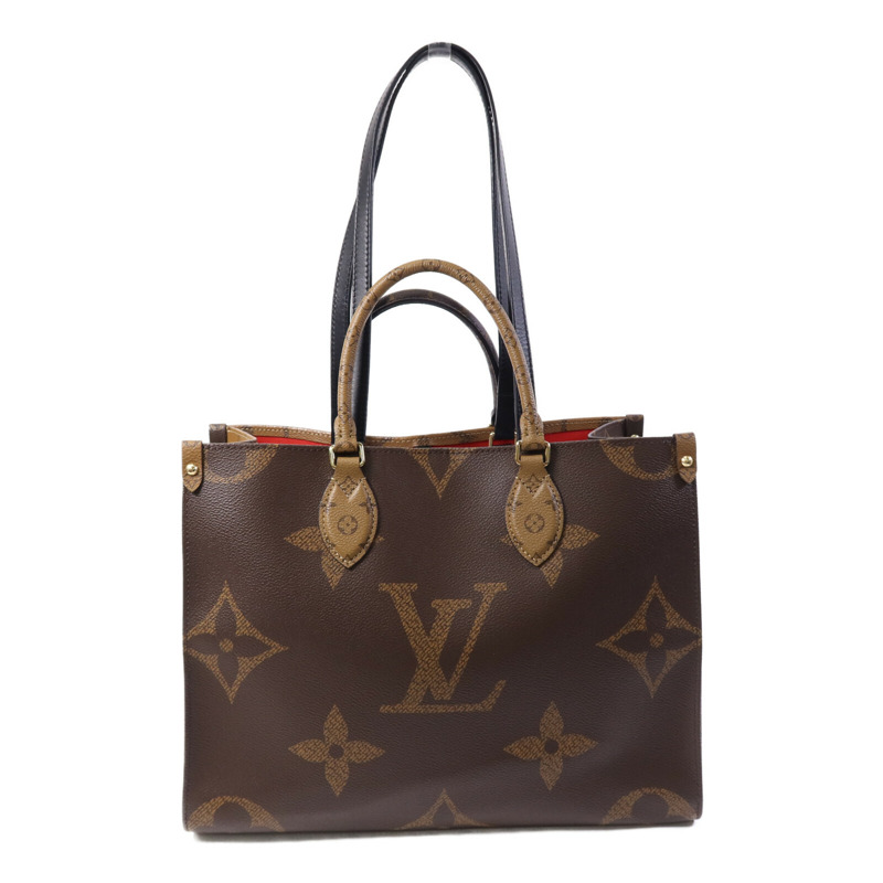 LOUIS VUITTON Monogram Giant On The Go MM金扣手挽肩背兩用袋-0