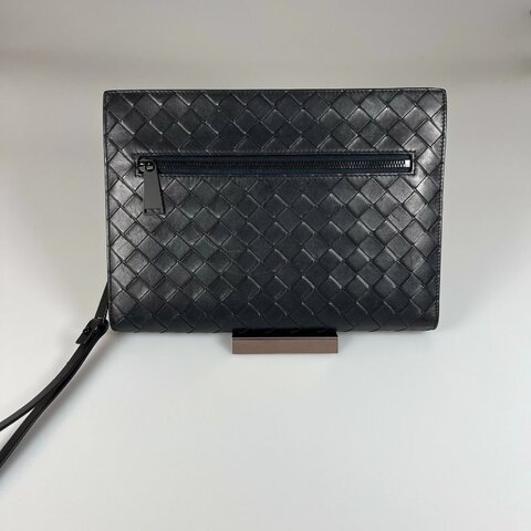 BV 黑編織手拿包