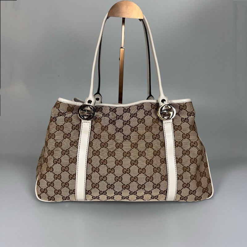 GUCCI 白邊帆布肩背包-0