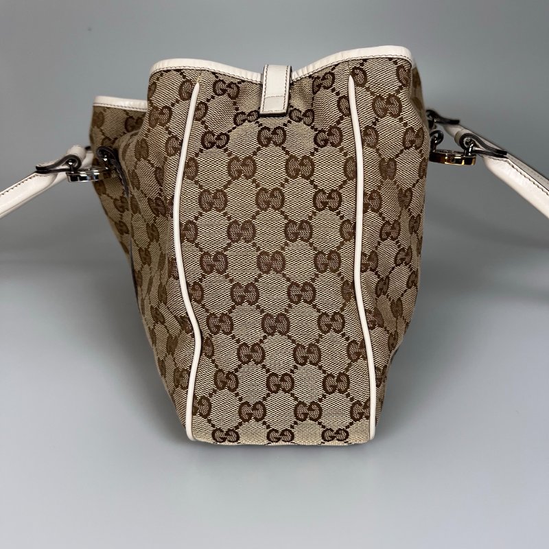 GUCCI 白邊帆布肩背包-3