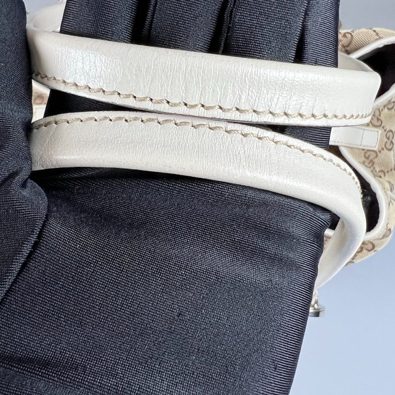 GUCCI 白邊帆布肩背包-9