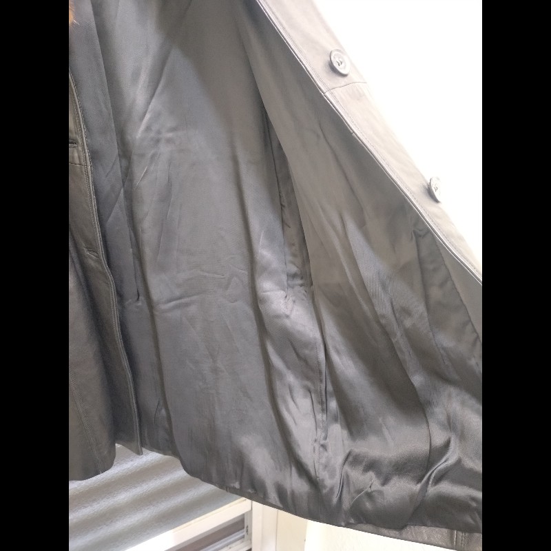 Bally 貂毛領黑牛皮長大衣-7