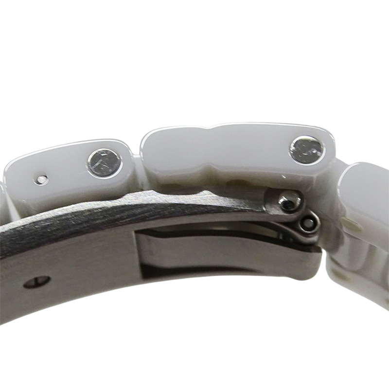 香奈兒女士腕錶 J12 日期石英 QZ 不鏽鋼錶殼搭配白色陶瓷機芯 (H0968) 拋光-12