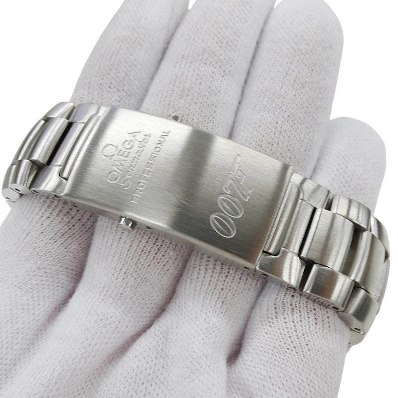 歐米茄海馬系列海洋宇宙007 222.30.46.20.01.001 男士腕錶，600公尺防水，限量發行5007枚，同軸自動上鍊，精鋼錶殼，銀/黑色，拋光處理-4