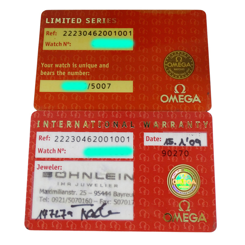 歐米茄海馬系列海洋宇宙007 222.30.46.20.01.001 男士腕錶，600公尺防水，限量發行5007枚，同軸自動上鍊，精鋼錶殼，銀/黑色，拋光處理-7