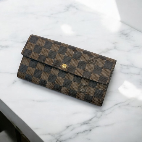 莉亞精品♡LV 棋盤格長夾 二手美夾