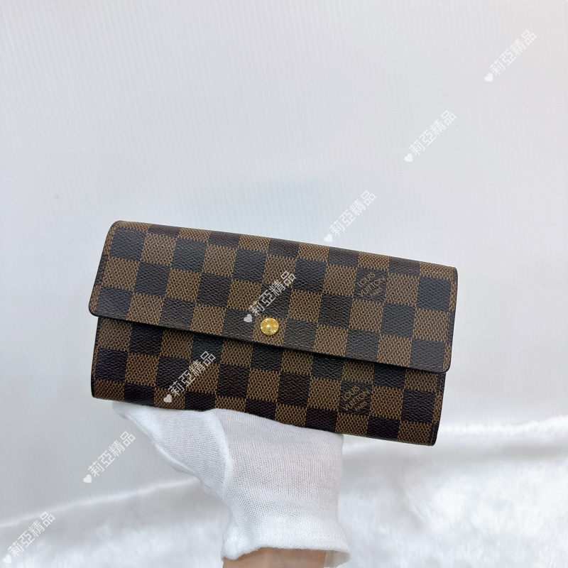 莉亞精品♡LV 棋盤格長夾 二手美夾-1