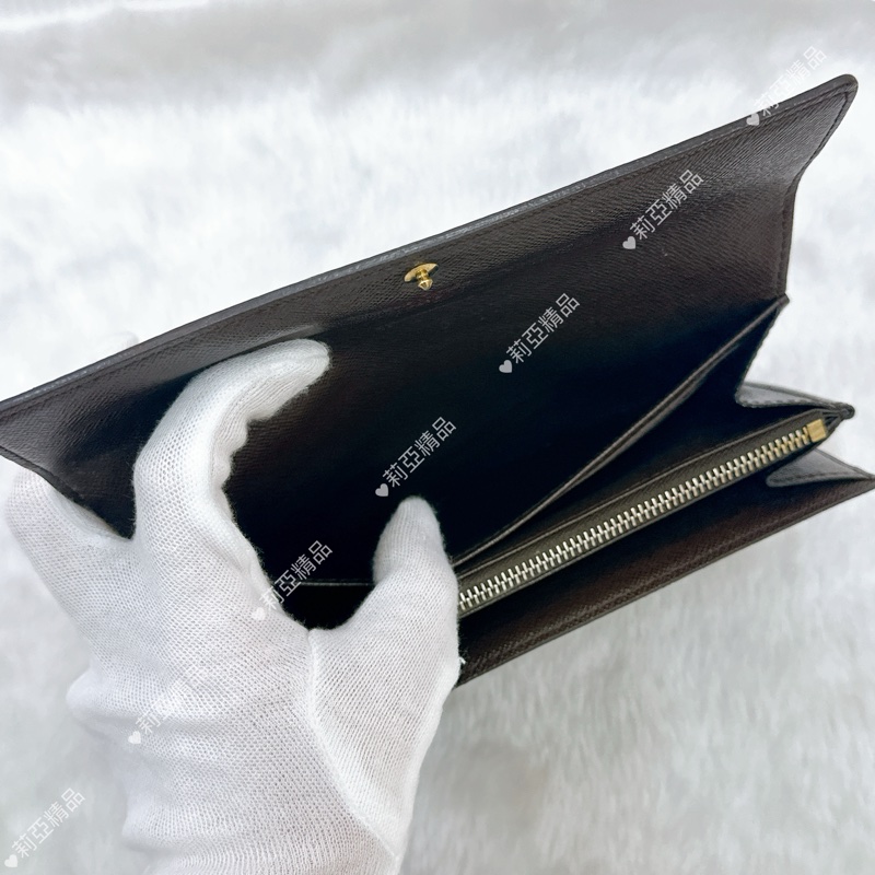 莉亞精品♡LV 棋盤格長夾 二手美夾-14