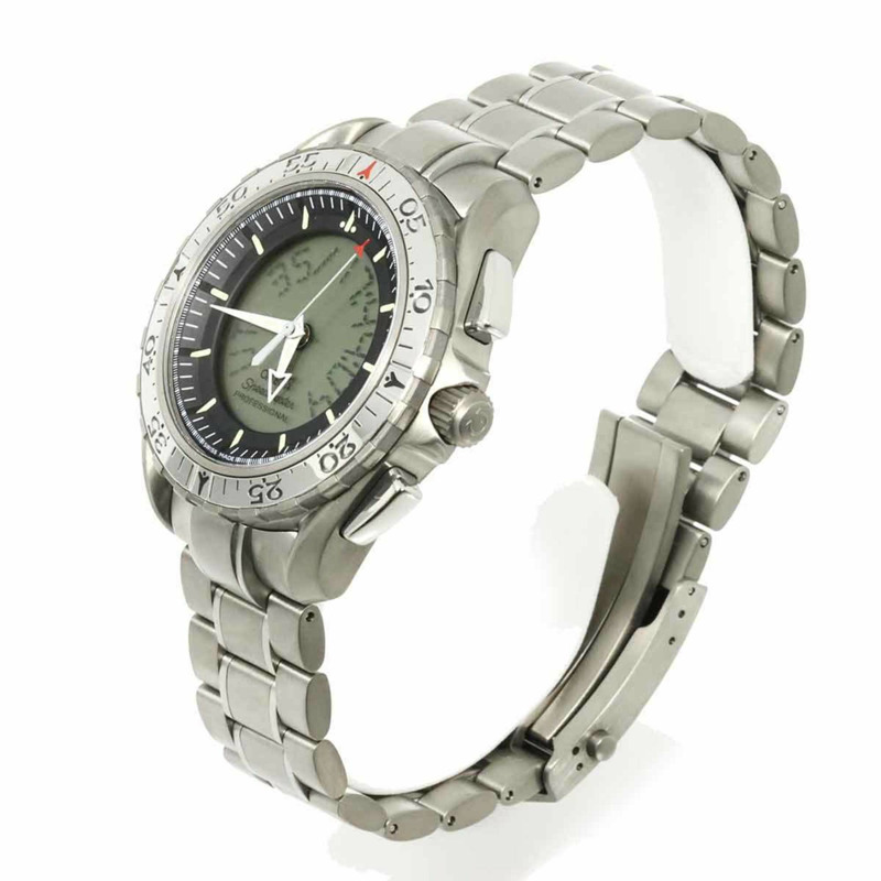 歐米茄超霸系列 X-33 3290.50 數位類比雙顯計時男士鈦金屬石英腕錶-1