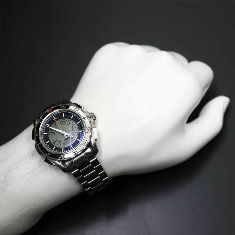 歐米茄超霸系列 X-33 3290.50 數位類比雙顯計時男士鈦金屬石英腕錶-2