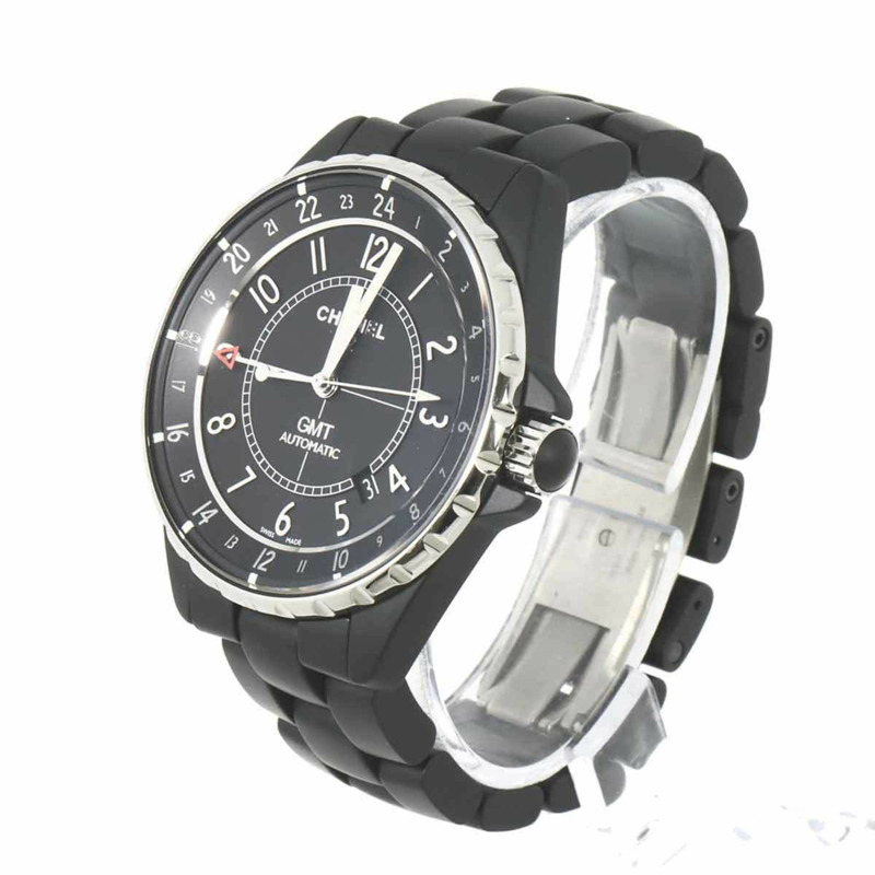 香奈兒 J12 GMT 41毫米 H3101 男士腕錶，附日期顯示，霧面黑色陶瓷錶殼，自動機械機芯-1