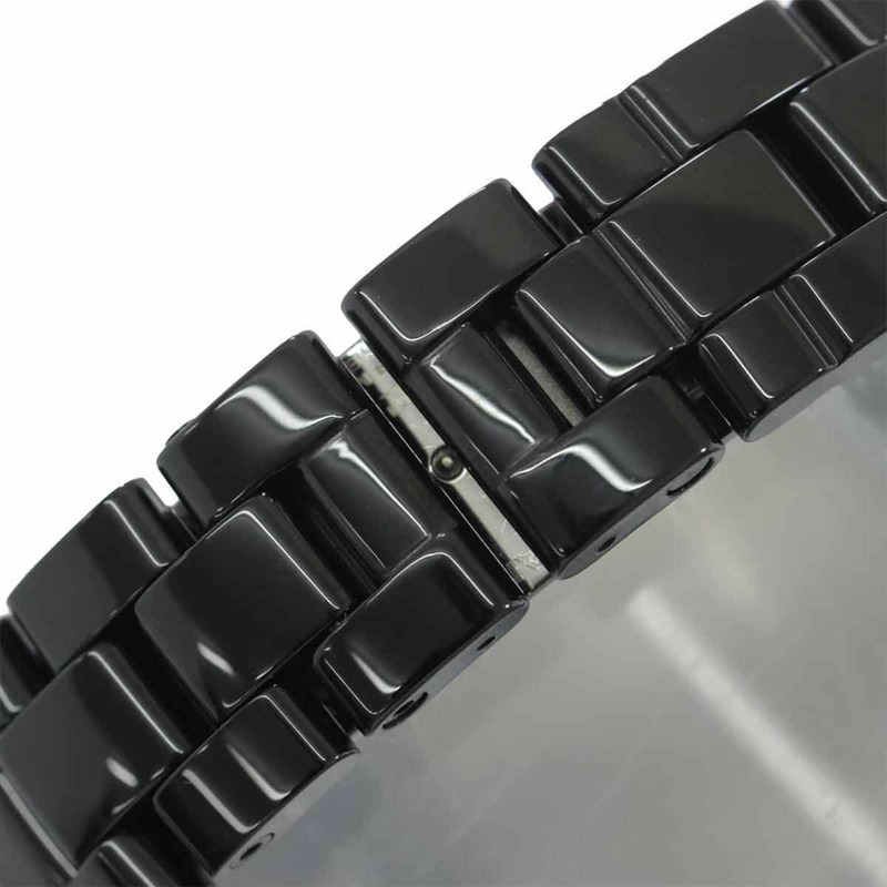 香奈兒 J12 33毫米 H1708 鑲鑽錶圈女錶，黑色陶瓷錶殼，鑲鑽，日期顯示，石英機芯-6