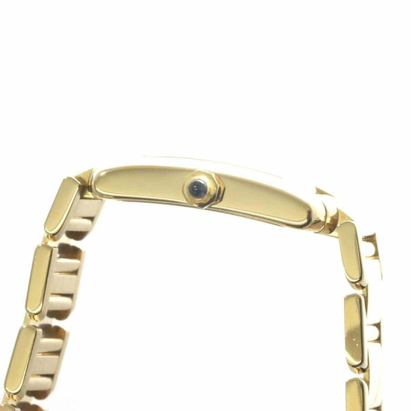 卡地亞 Tank Française SM W50002N2 女士象牙色 18K 黃金石英腕錶-5