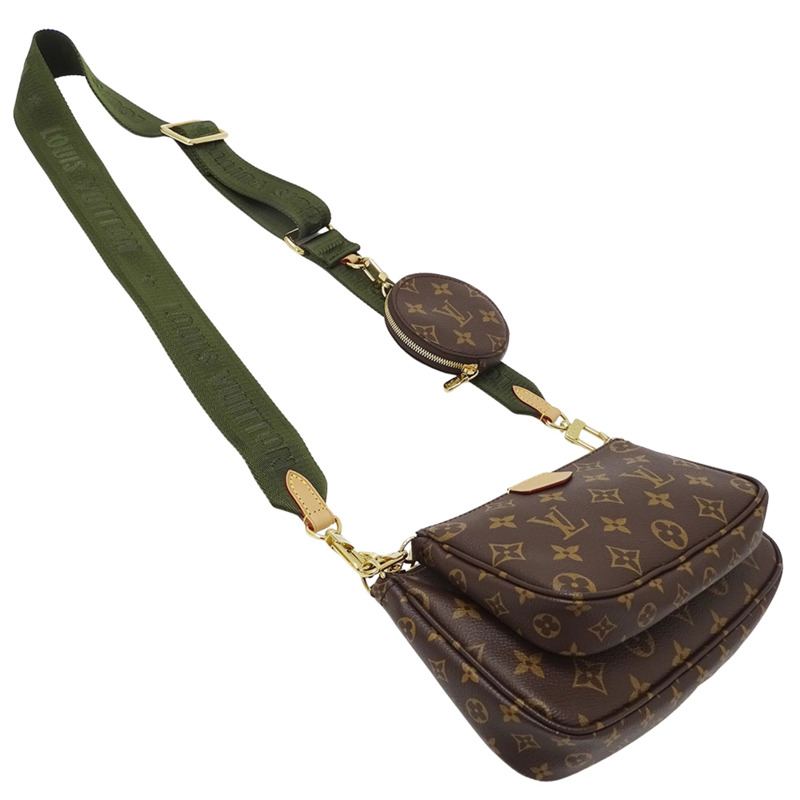 路易威登 Monogram Multi Pochette Accessoires 單肩包，卡其色，M44813，棕色，迷你手拿包，女士-3