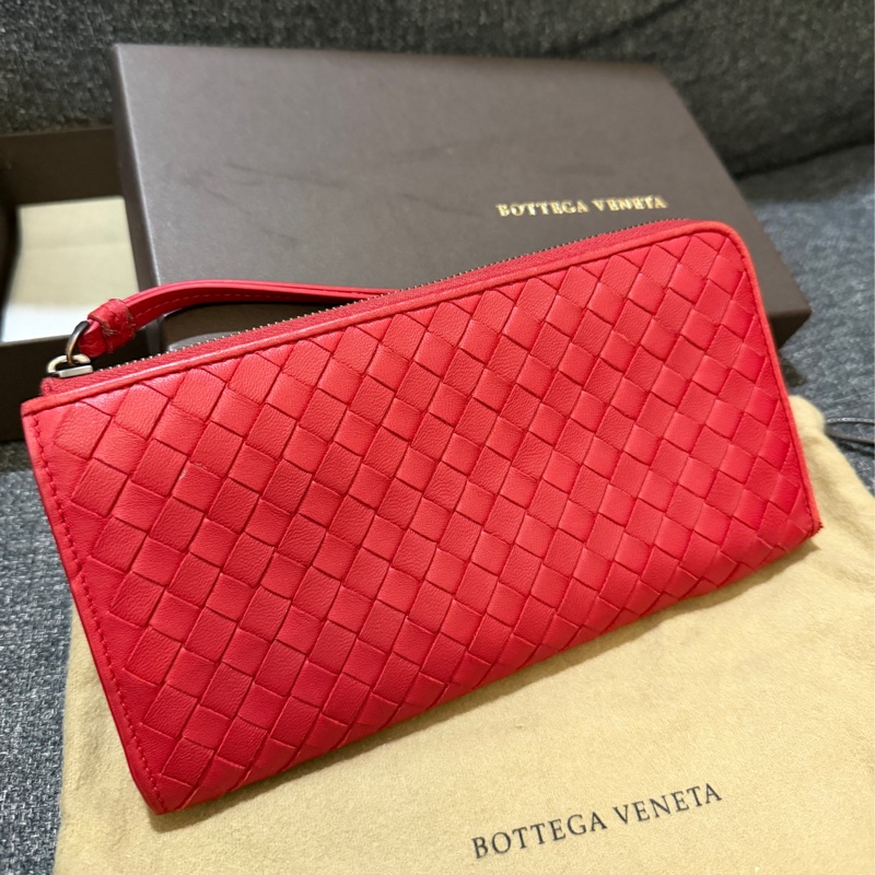 BOTTEGA VENETA 正品 S01518353S  紅編織 長夾-5
