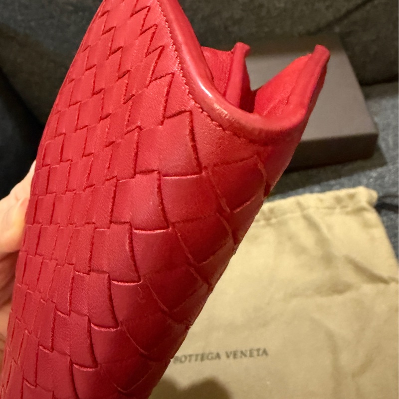BOTTEGA VENETA 正品 S01518353S  紅編織 長夾-11
