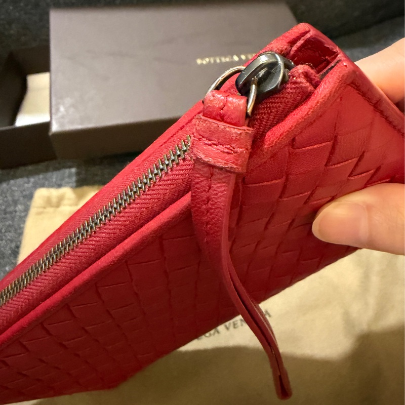 BOTTEGA VENETA 正品 S01518353S  紅編織 長夾-30