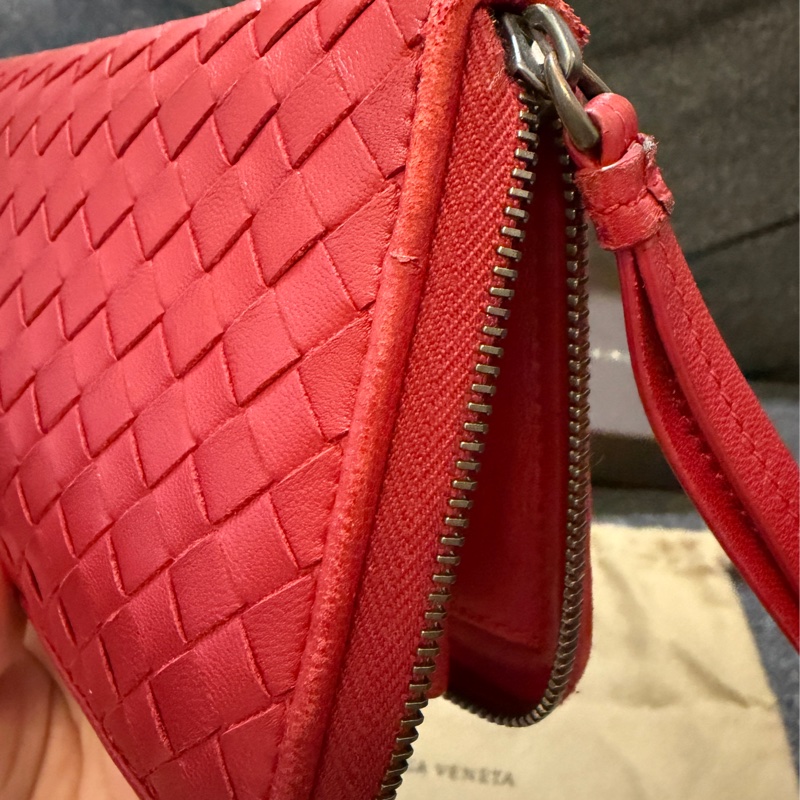 BOTTEGA VENETA 正品 S01518353S  紅編織 長夾-31