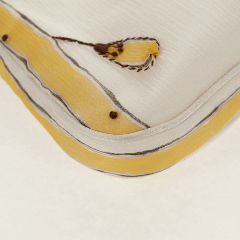 【日本直送】PRADA 雪紡海葵鏈條單肩包 絲綢 白色 正品 156180V-14