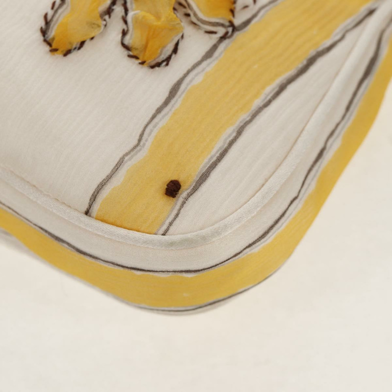 【日本直送】PRADA 雪紡海葵鏈條單肩包 絲綢 白色 正品 156180V-15