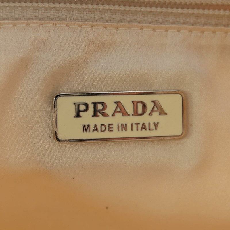 【日本直送】PRADA 雪紡海葵鏈條單肩包 絲綢 白色 正品 156180V-19