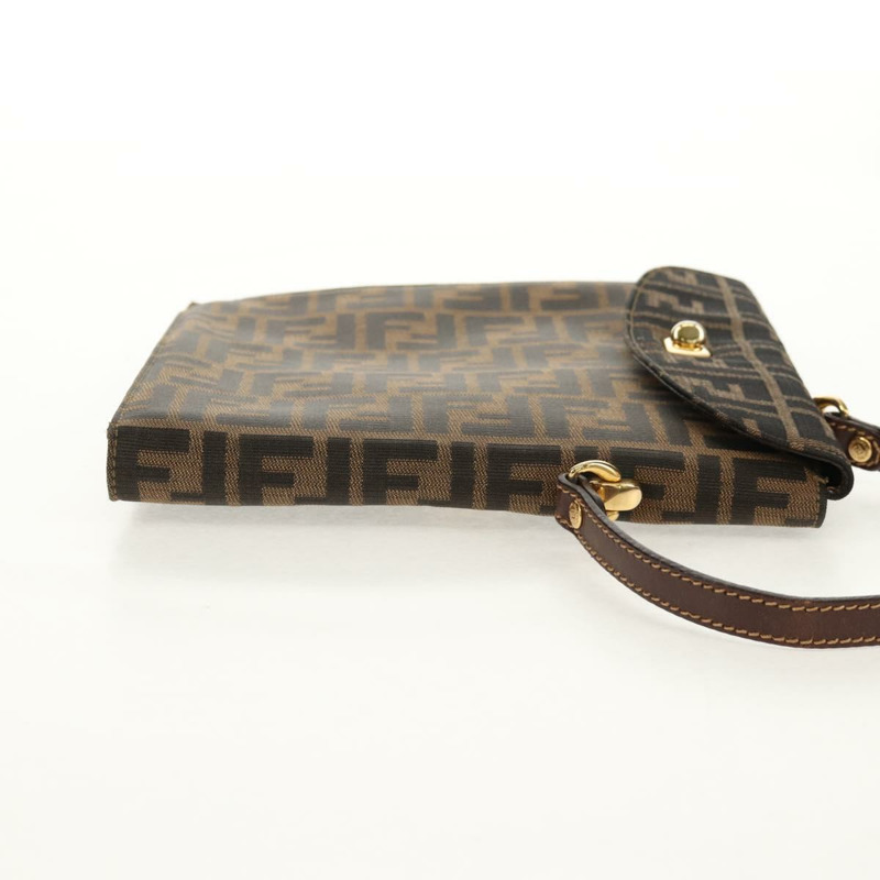 【日本直送】FENDI Zucca帆布手提包 黑色棕色 正品 156483V-3