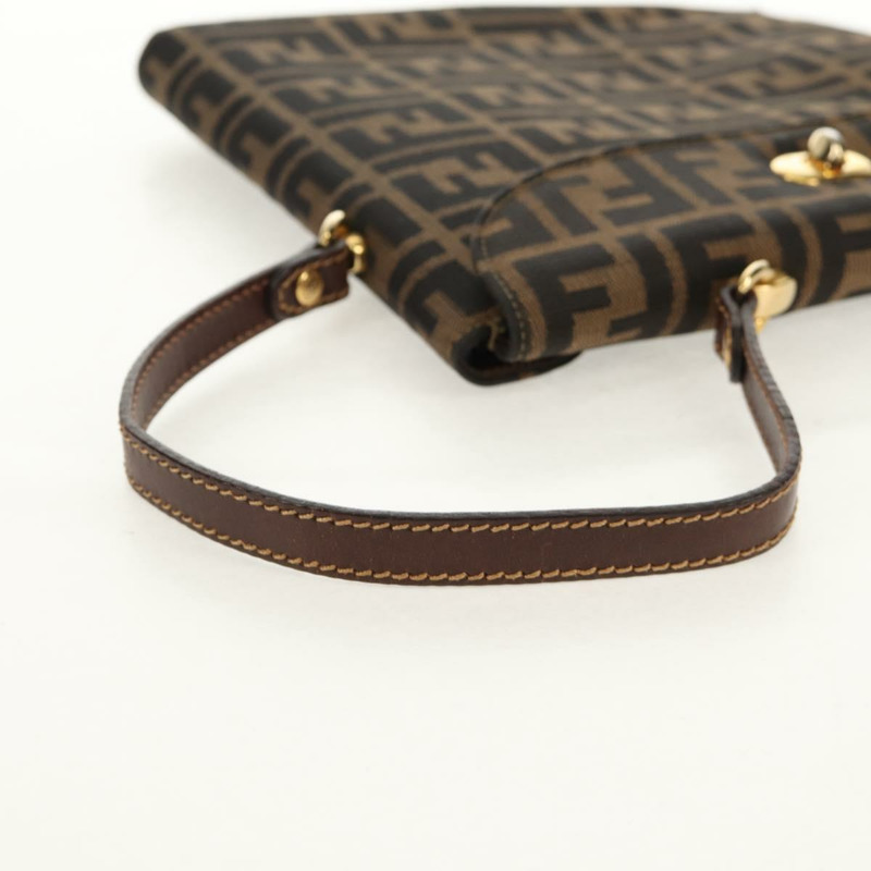 【日本直送】FENDI Zucca帆布手提包 黑色棕色 正品 156483V-6