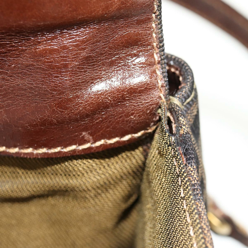 【日本直送】FENDI Zucca帆布手提包 黑色棕色 正品 156483V-9