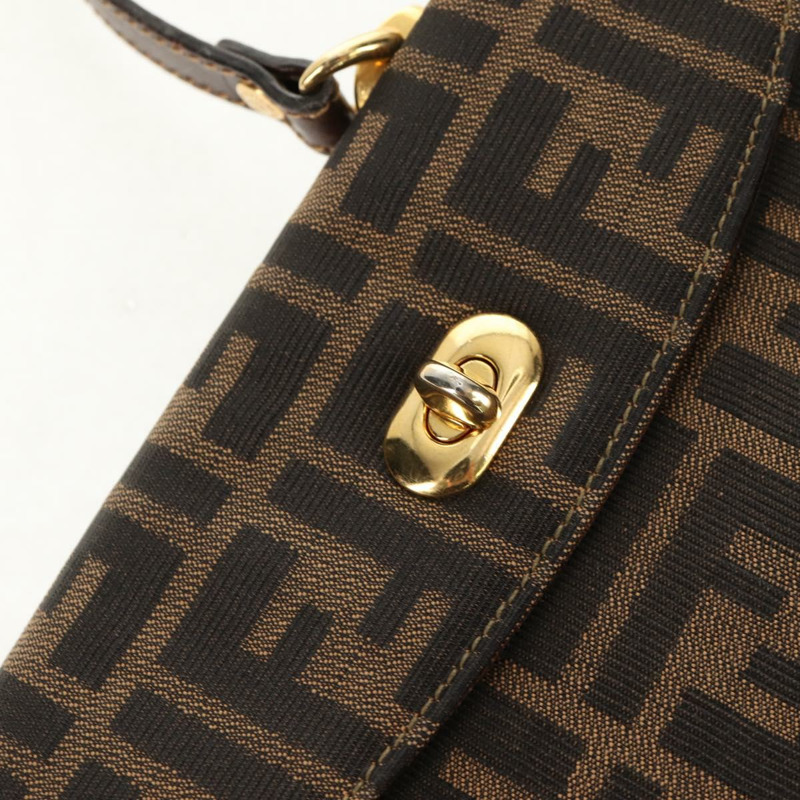 【日本直送】FENDI Zucca帆布手提包 黑色棕色 正品 156483V-26