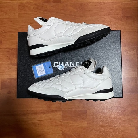 Chanel德訓鞋 香奈兒徽標低幫休閑鞋 女款 白色 尺碼：36碼