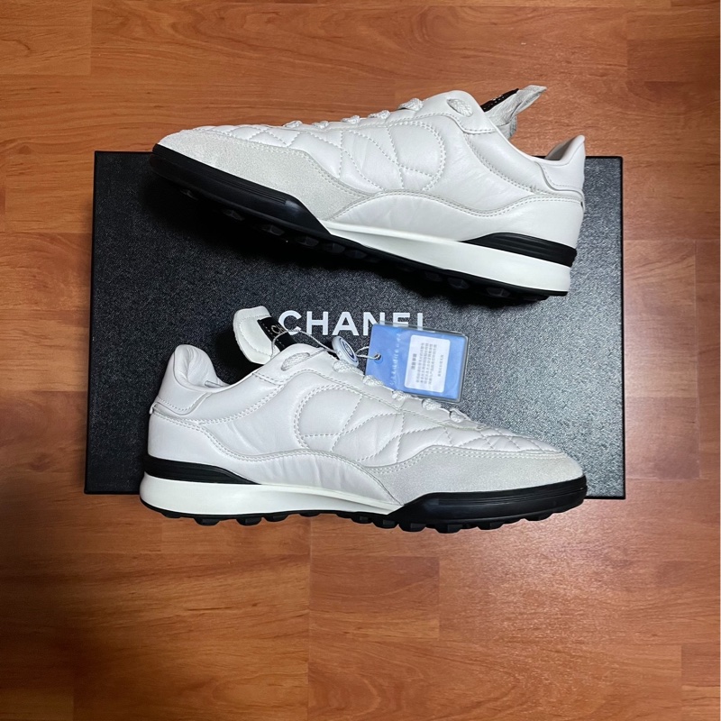 Chanel德訓鞋 香奈兒徽標低幫休閑鞋 女款 白色 尺碼:36碼-1