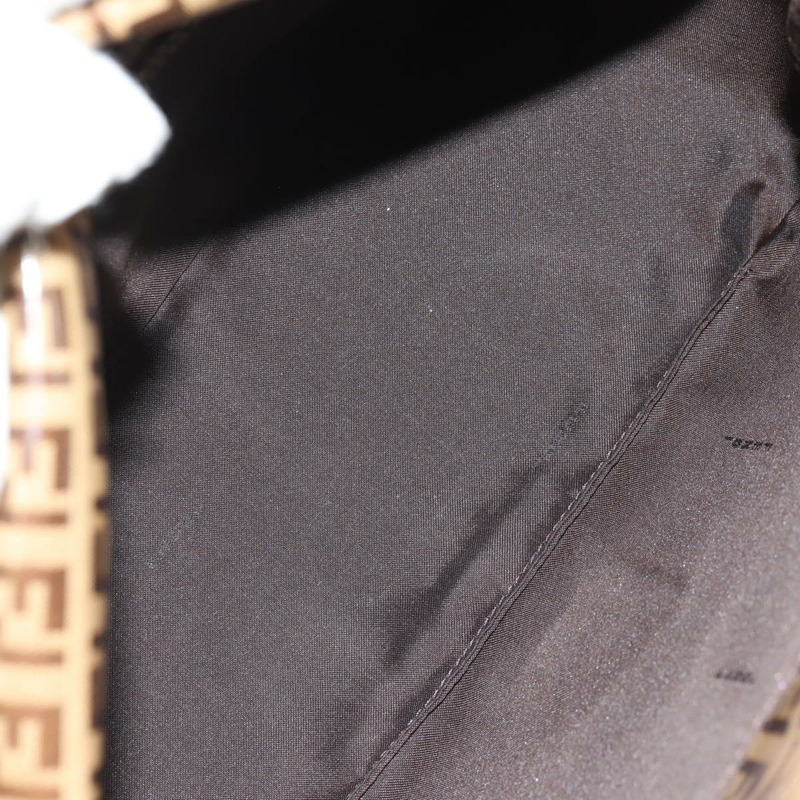 【日本直送】FENDI Zucchino帆布Mamma Baguette手袋琺瑯米色金色正品yk20093V-9