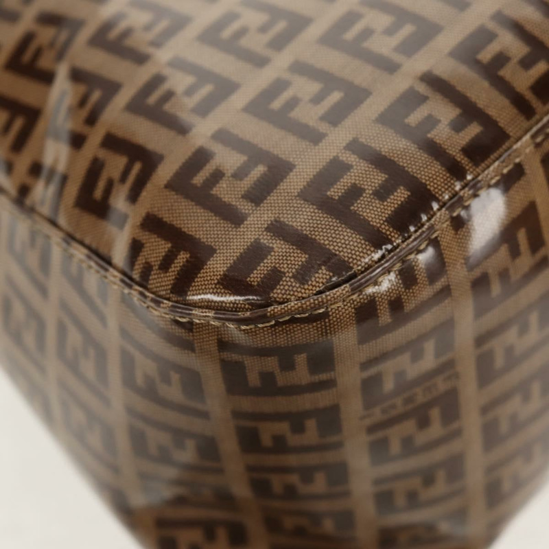 【日本直送】FENDI Zucchino帆布Mamma Baguette手袋琺瑯米色金色正品yk20093V-16