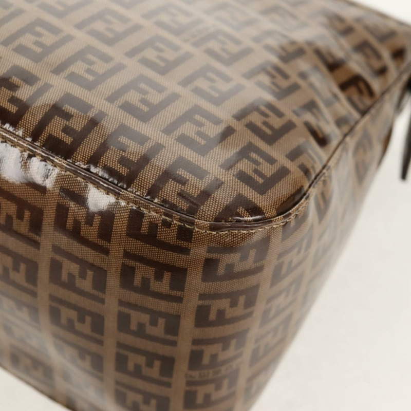 【日本直送】FENDI Zucchino帆布Mamma Baguette手袋琺瑯米色金色正品yk20093V-17